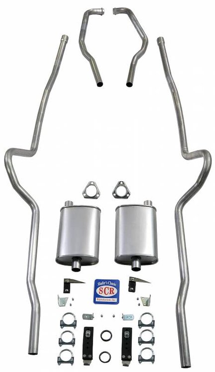 63117 1955-1957 Chevrolet Full-Size 2 in. Dual Turbo Exhaust System