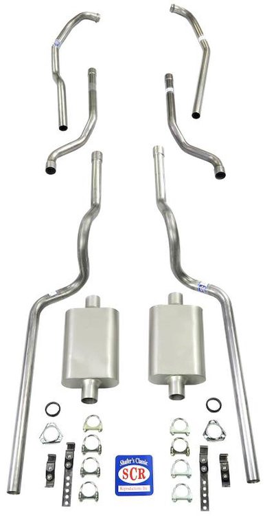 63403-S 1963-1966 Chevrolet C10 Truck Exhaust System, Stainless Steel