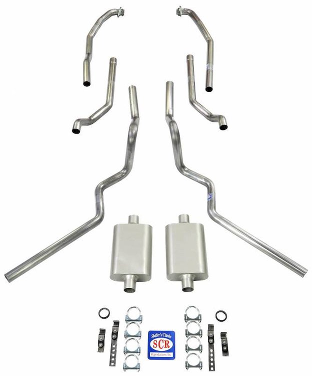 63405-S 1963-1966 Chevrolet C10 Truck Exhaust System, Stainless Steel