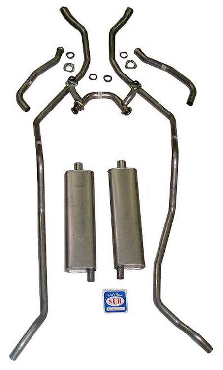 73007 1958 Chevrolet Full-Size Exhaust System 8-cyl 283 Dual