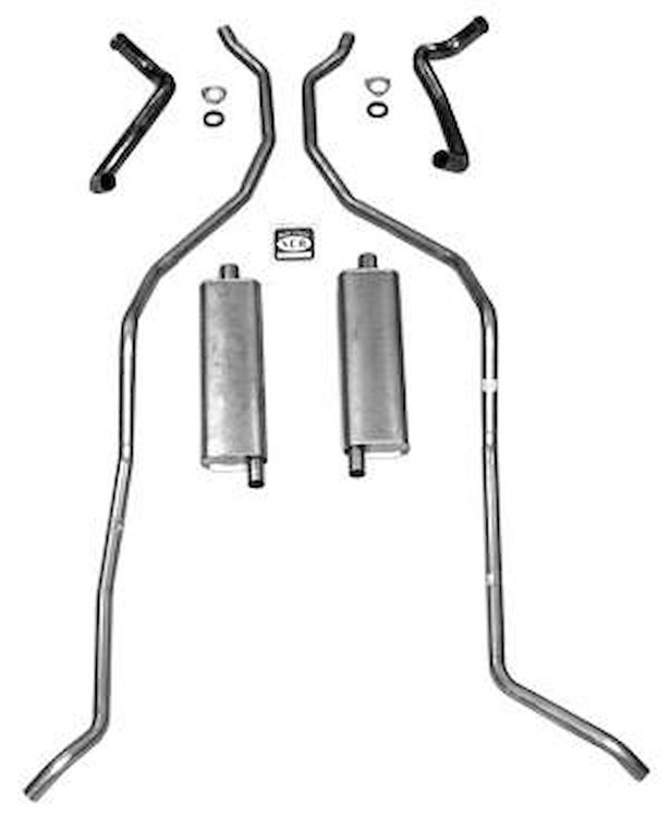 73013 1959 Chevrolet Full-Size Exhaust System 348 Hi-Performance w/ 2-1/2 in. Dual Exhaust