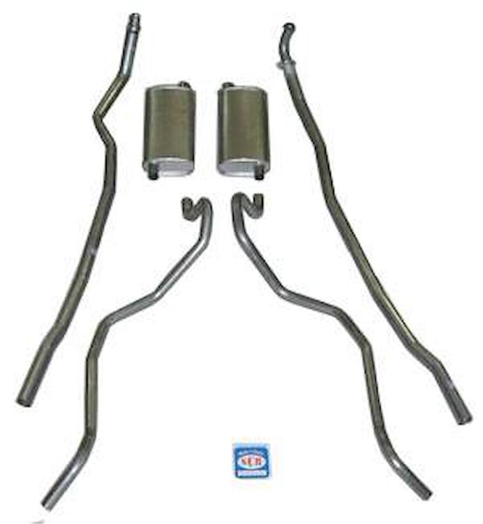 73027 1965-1966 Chevrolet Exhaust System 8-cyl 283 & 327 Dual Exhaust, Small Block