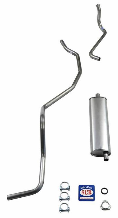 73040S 1963-1964 Chevrolet SW 6-cyl Exhaust System, 304 Stainless Steel