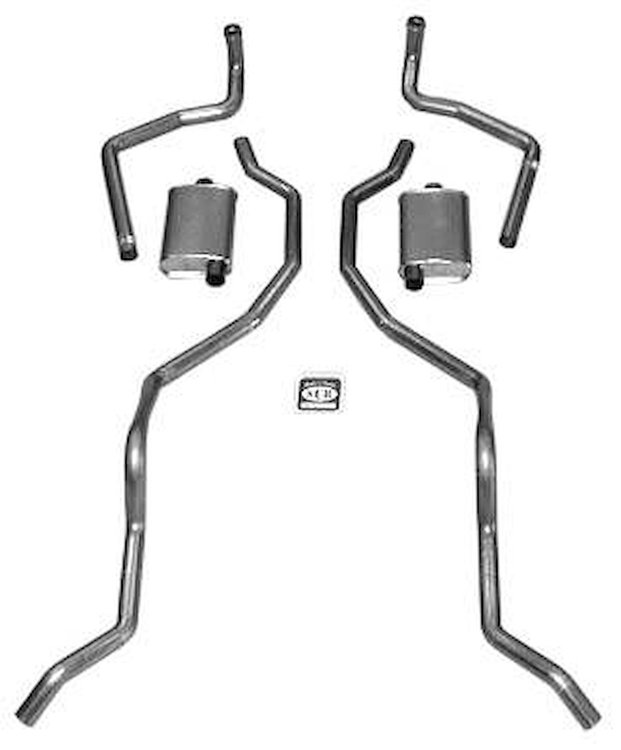 73050S 1960-1964 Chevrolet Full-Size Exhaust System, 304 Stainless Steel