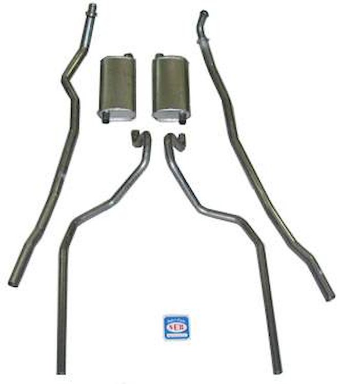 73069S 1965-1966 Chevrolet Exhaust System 8-cyl 283 & 327 Dual Exhaust Small Block, 304 Stainless Steel