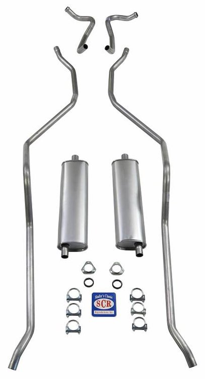 73071 1959 El Camino Exhaust System 8-cyl 283 Dual Exhaust