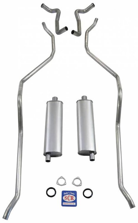 73072 1959 El Camino Exhaust System 348 Hi-Performance w/ 2-1/2 in. Dual Exhaust
