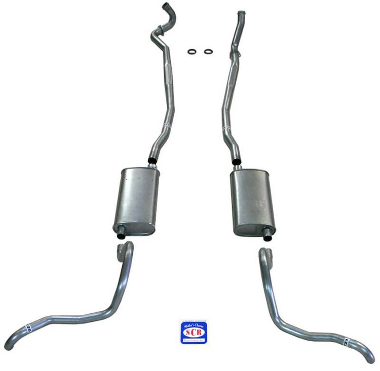 73078S 1967-69 Full-Size Chevrolet Exhaust System w/ Big Block & Stock Cast Iron Manifolds, 304 Stainless Steel