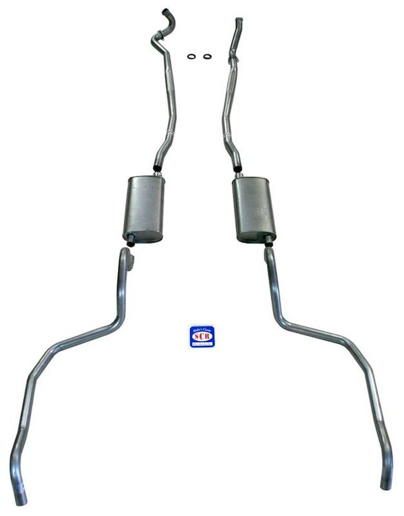 73080 1967-69 Full-Size Chevrolet Exhaust System w/ Big Block & Stock Cast Iron Manifolds