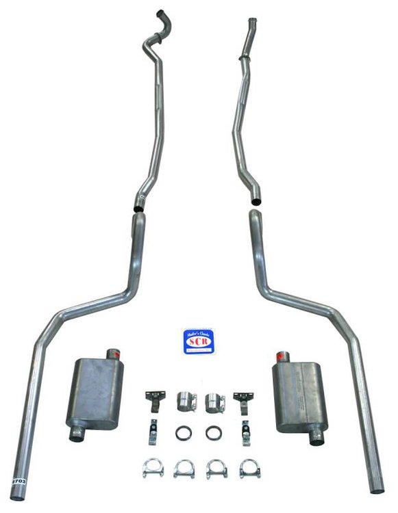 73082S 1967-69 Full-Size Chevrolet Exhaust System w/ Big Block & Stock Cast Iron Manifolds, 304 Stainless Steel