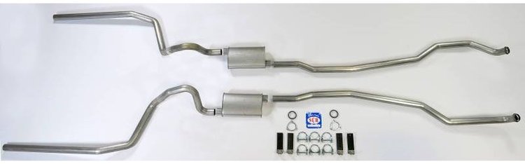 73084 1965-1966 Full-Size Chevrolet Exhaust System 2-1/2 in. Dual Turbo