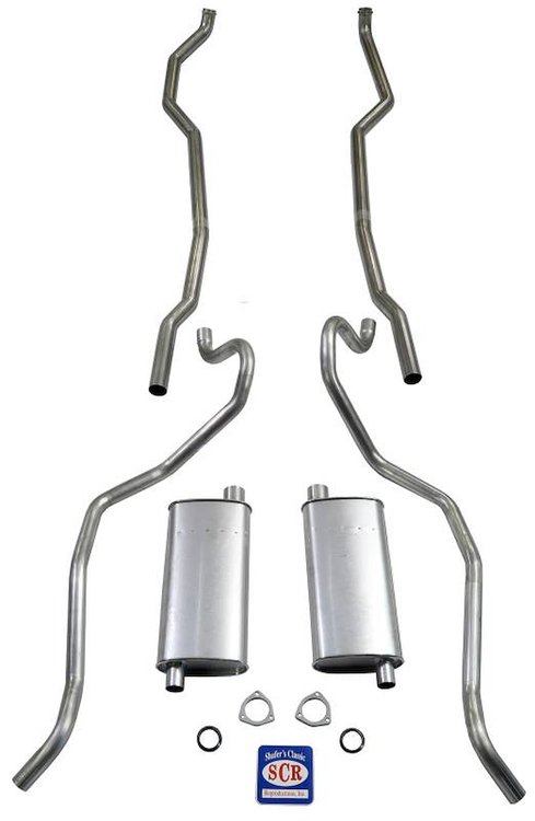 73088S 1965-1966 Full-Size Chevrolet Convertible Exhaust System, 304 Stainless Steel