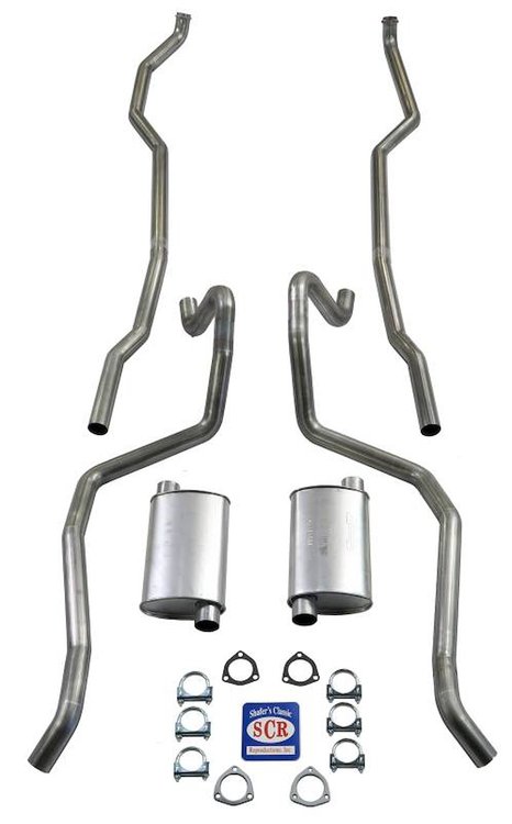 73090S 1965-1966 Full-Size Chevrolet Convertible Exhaust System, 304 Stainless Steel