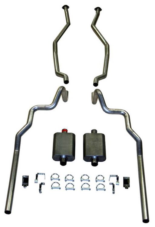 83007 1963-64 Full-Size Ford 2-1/2 in. Turbo Exhaust System exc. Convertible & Station Wagon