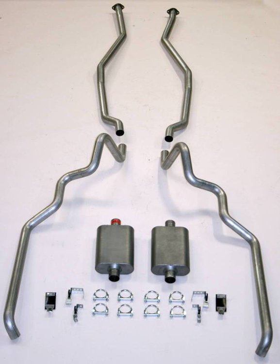 83008 1963-64 Full-Size Ford 2-1/2 in. Turbo Exhaust System exc. Convertible & Station Wagon