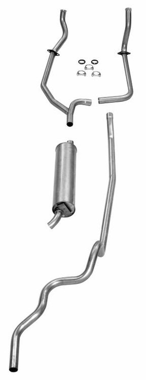 83009 1963-64 Full-Size Ford 2 in. Single Exhaust System for Sedan & Hardtop exc. Convertible & SW