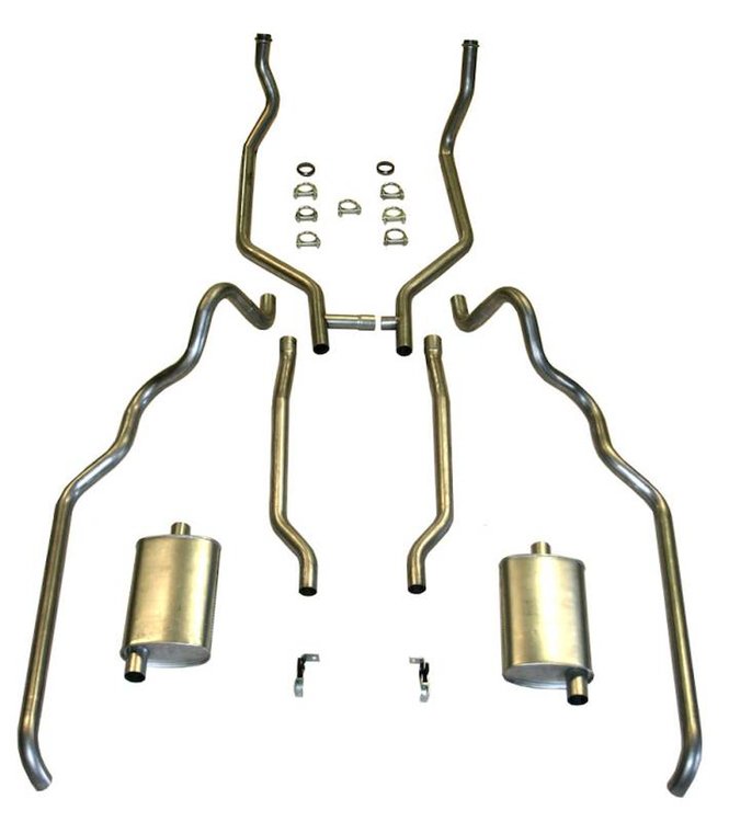 83012 1961-62 Full-Size Ford 2 in. Exhaust System 352 & 390 CID Dual Turbo