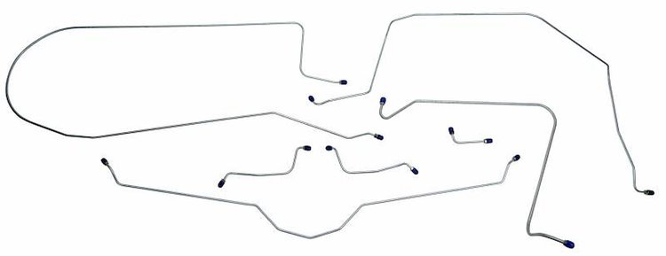 CBL902S 1963-1964 Chevrolet Corvette Full Brake Line Set [Stainless Steel]