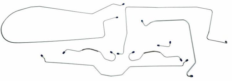 CBL903S 1965 Chevrolet Corvette Full Brake Line Set [Stainless Steel]