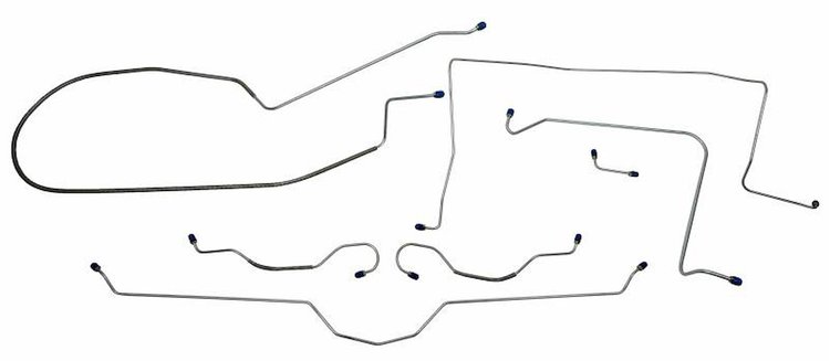 CBL905S 1965-1966 Chevrolet Corvette Full Brake Line Set [Stainless Steel]