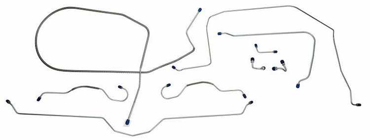 CBL907S 1967 Chevrolet Corvette Full Brake Line Set [Stainless Steel]