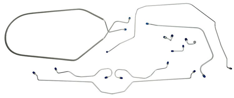 CBL909S 1968 Chevrolet Corvette Full Brake Line Set [Stainless Steel]
