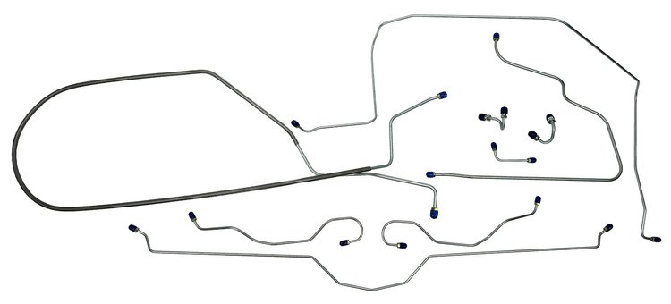 CBL910S 1968 Chevrolet Corvette Full Brake Line Set [Stainless Steel]