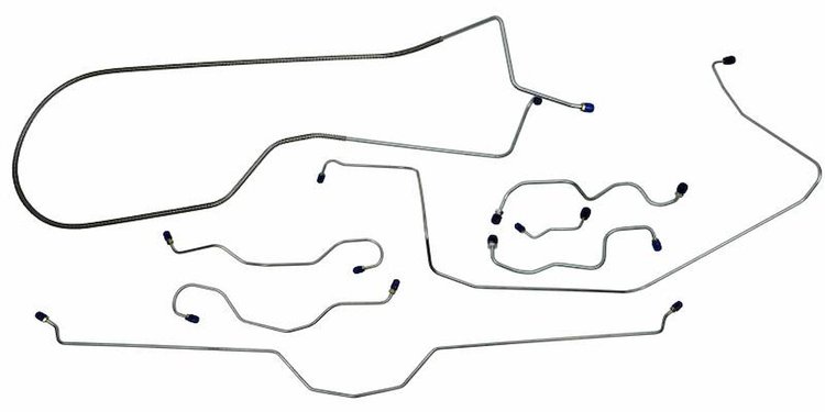 CBL912S 1969 Chevrolet Corvette Full Brake Line Set [Stainless Steel]