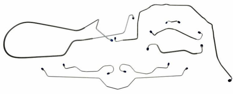 CBL913S 1970-1973 Chevrolet Corvette Full Brake Line Set [Stainless Steel]