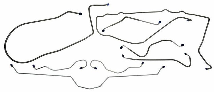 CBL915S 1974 Chevrolet Corvette Full Brake Line Set [Stainless Steel]