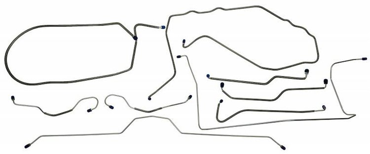 CBL916S 1974 Chevrolet Corvette Full Brake Line Set [Stainless Steel]