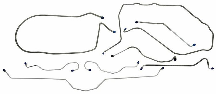 CBL917S 1975 Chevrolet Corvette Full Brake Line Set [Stainless Steel]