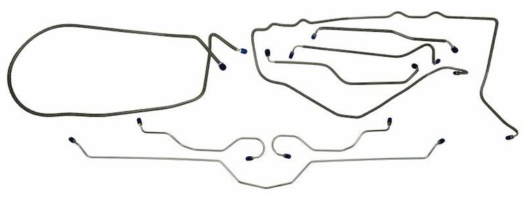 CBL918S 1975 Chevrolet Corvette Full Brake Line Set [Stainless Steel]