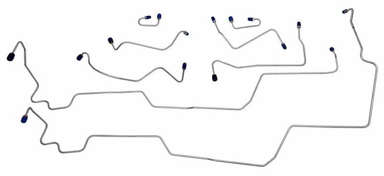 FBL615S 1969 Full-Size Ford Front Brake Line Set [Stainless Steel]