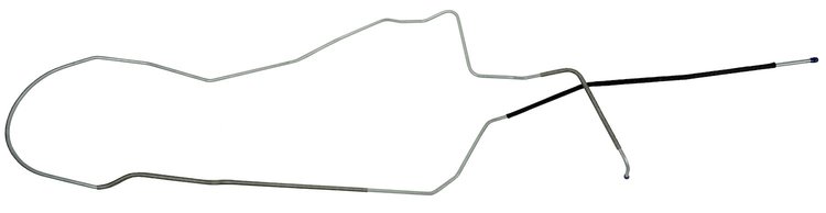 GLL714S 1970-1972 Chevrolet Chevelle Long Gas Lines (Pump-To-Tank) [Stainless Steel]