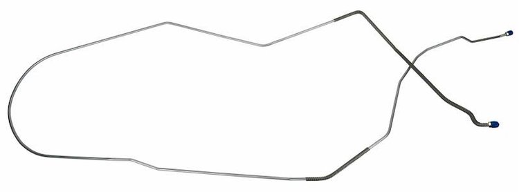 LBL405S 1966 Chevrolet Full-Size Brake Lines (Front To Rear) [Stainless Steel]