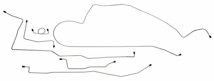 MBLK04 1964-1965 Ford Mustang Complete Brake Line Set