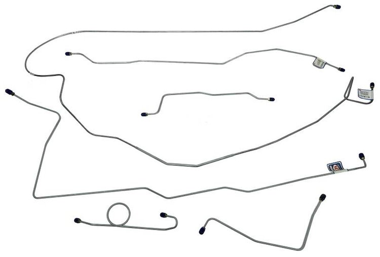 MBLK05S 1964-1965 Ford Mustang Complete Brake Line Set [Stainless Steel]