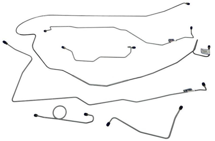 MBLK06S 1964-1965 Ford Mustang Complete Brake Line Set [Stainless Steel]