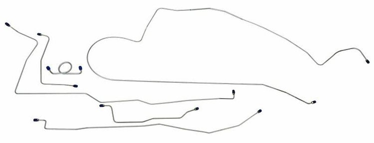 MBLK07 1966 Ford Mustang Complete Brake Line Set