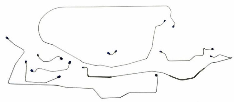 MBLK18S 1967 Ford Mustang Complete Brake Line Set [Stainless Steel]