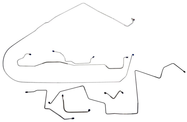 MBLK31S 1969 Ford Mustang Complete Brake Line Set [Stainless Steel]