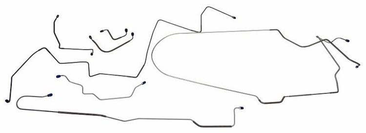 MBLK47S 1972-1973 Ford Mustang Complete Brake Line Set [Stainless Steel]