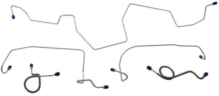 MFB008S 1971-1973 Ford Mustang Front Brake Line Set [Stainless Steel]