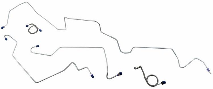 MFB009S 1971-1972 Ford Mustang Front Brake Line Set [Stainless Steel]