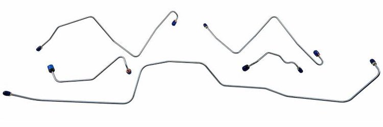 MFB017S 1967 Ford Mustang Front Brake Line Set [Stainless Steel]