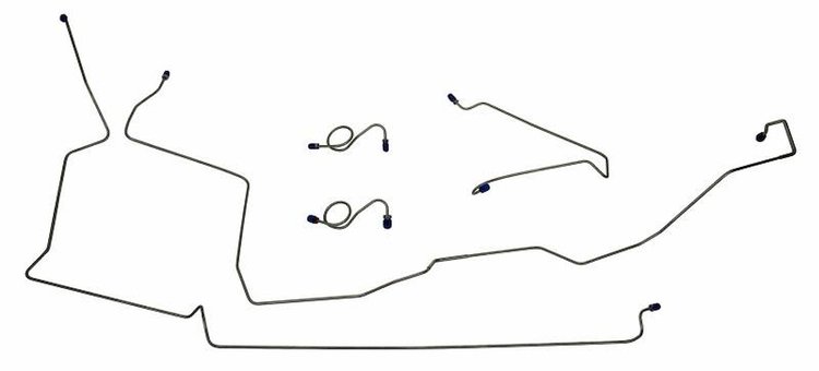 MFB102 1987-1993 Ford Mustang Front Brake Line Set