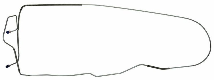 MLB007S 1970 Ford Mustang Brake Lines (Front To Rear Of Car) [Stainless Steel]