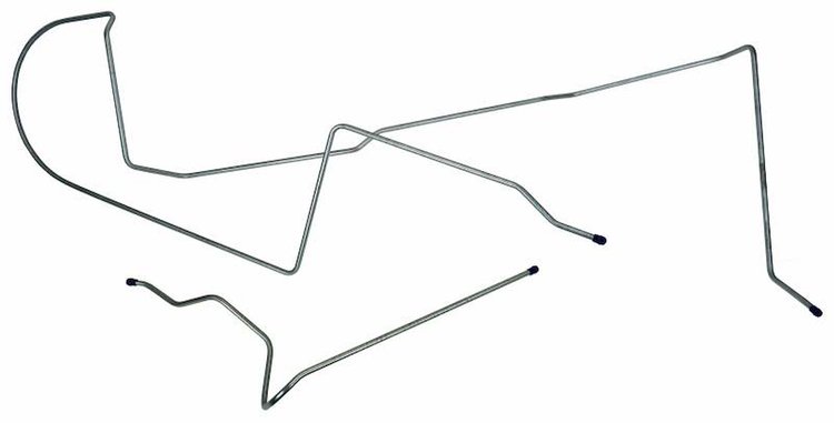 MLG007S 1967-1970 Ford Mustang Long Gas Lines, Pump-To-Tank [Stainless Steel]