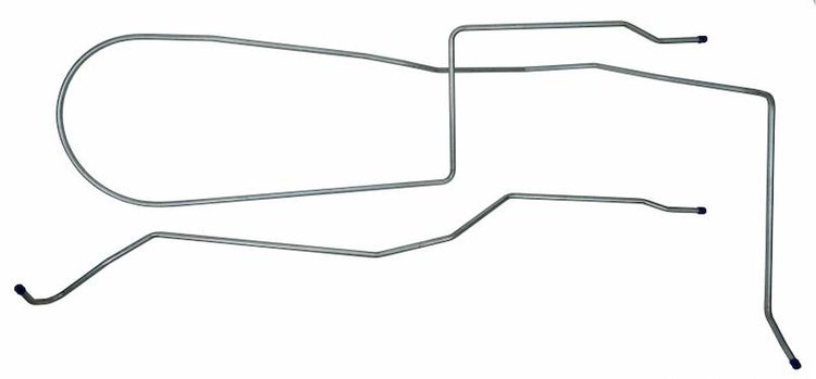 MLG017S 1968 Ford Mustang Long Gas Line, Pump-To-Tank [Stainless Steel]